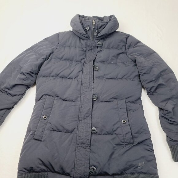 Nike Women's Black 550 Fill Power Goose Down Padded Snow Parka Jacket Size M - Picture 2 of 6